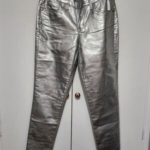 VENUS Shiny Silver Skinny Jeans